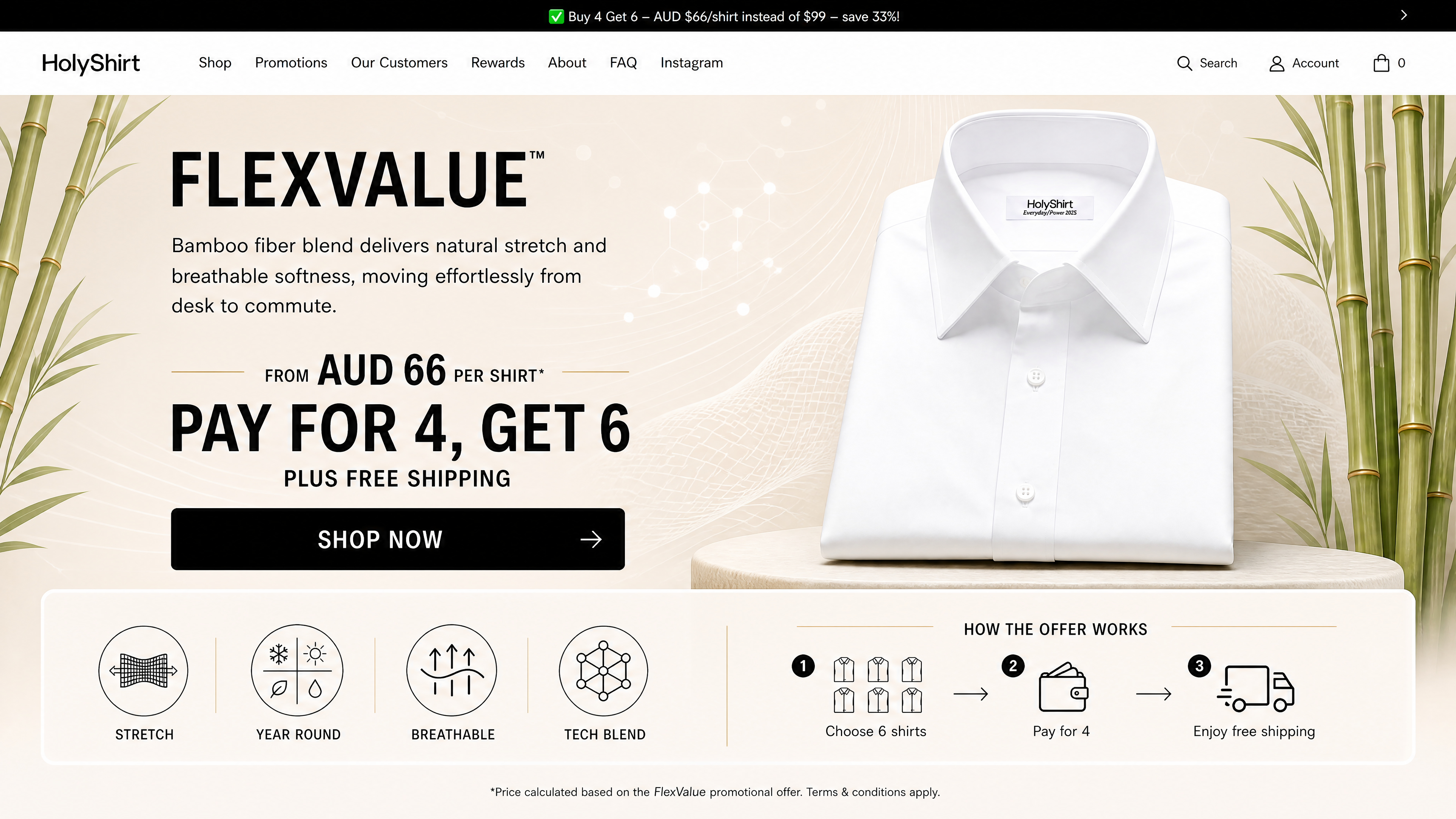 HolyShirt FlexValue promotion